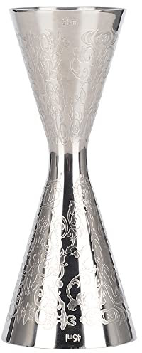 QANYEGN Camarero Doble, Jigger De Acero Inoxidable De 30Ml/45Ml Con Medidas, Herramienta Esencial Para Camareros