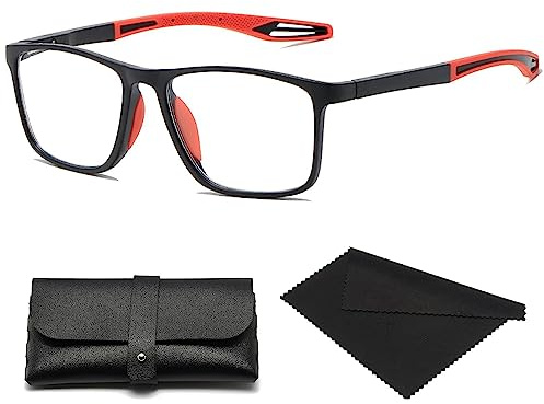 HEDUSA Lunettes presbytes de sport ultra légères anti-lumière bleue pour homme, lunettes de lecture pour le sport, le cyclisme, la lecture, la double mise au point