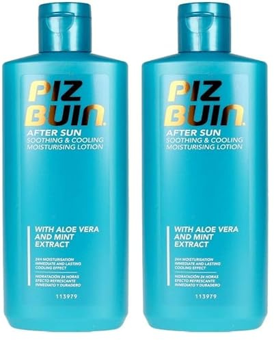 Piz Buin After Sun Soothing and Cooling Moisturising Loción 200 ml (Paquete de 2)