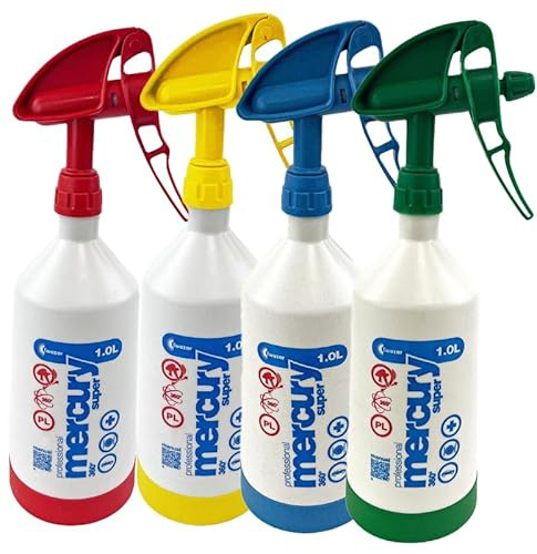 KWAZAR – Pulverizador Manual – Mercury Pro – Lote de 4 pulverizadores de 1 l