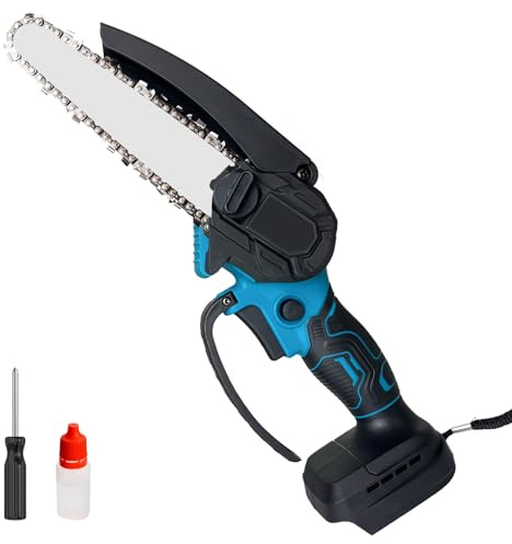 Mini Motosega a Batteria Portatile, 6 Pollici Elettrica Senza Filo Compatibile Con Makita 18V, per Potatura Taglio di Alberi, Solo Corpo