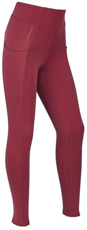 LeMieux Young Rider Orla - Pantalones de equitación para niños con cintura elástica de apoyo, ligeros, agarre de silicona para asiento completo, pantalones de equitación para niños, Ember, 9-10 años