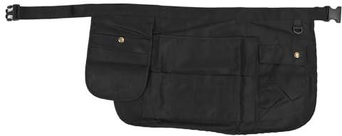 Tool Bag Belt, Black Half Apron, Tool Bag Belt, Adjustable Garden Tool Waist Bag Belt with Multiple Pockets, Makeup Artist Waist Apron