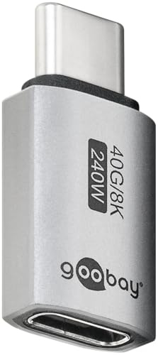 goobay USB-C Adapter 240W 40 Gbit Verlängerung gerade USB4 (Stecker auf Buchse) / USB 4.0 Adpter 8K@60 Hz, abwärtskompatibel USB 3.1, USB 2.0/74447