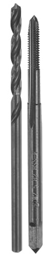 sourcing map Tap and Drill Bit Set, 1pcs M2.5 x 0.45 Metric Straight Flute Thread Screw Taps & 1pcs 2.1mm Twist Drill Bits, Black Oxide HSS-6542 Tapping Threading Tool Kit