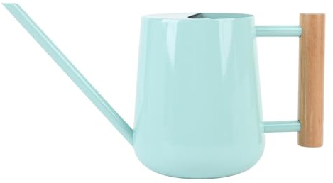 Yosoo Health Gear Gießkanne aus Edelstahl mit Holzgriff, Schwarz, Langer Ausguss, für Zimmerpflanzen, Sukkulenten, Kakteen, Modernes Minimalistisches Design