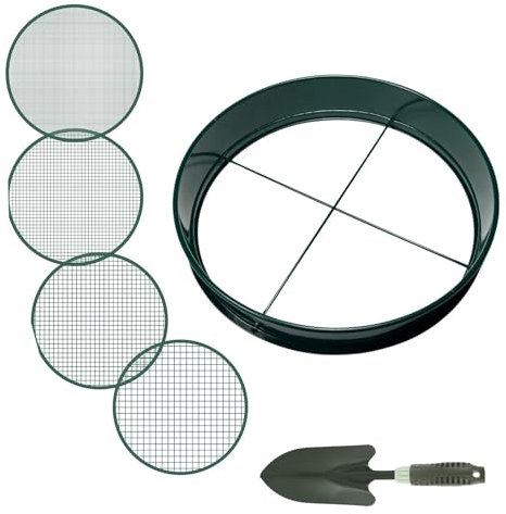 Crible À Compost Portable - Tamis De Jardin Polyvalent en Métal Robuste, Accessoire De Jardinage Pratique | Passoire Légère pour Filtrer La Terre, Tamiser Le Compost, Séparer Les Graviers, Outil ​