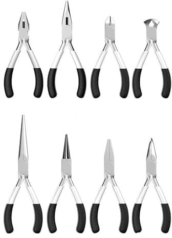 Pince à bijoux, petite pince coupante, pince à bec effilé multi-usages, 1 pièce(Type D)