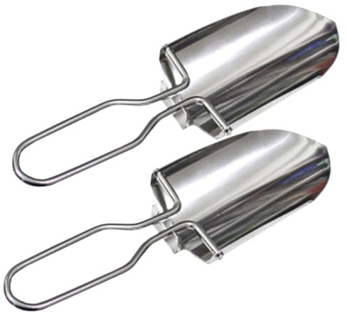 VICASKY 2 Pezzi Pz Pala Pieghevole da Giardino in Acciaio Resistente Mini Pala Multifunzionale Leggera per Campeggio Escursionismo Giardinaggio e attività Outdoor Facile da Trasportare e