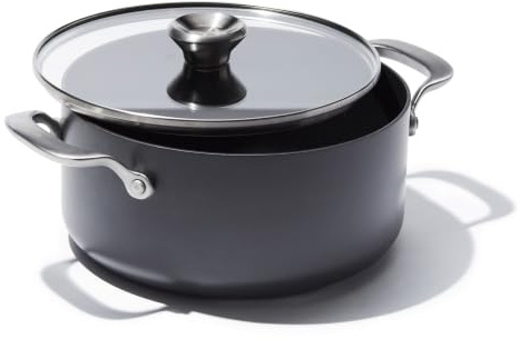 OXO Ceramic Professional Non-stick 24 cm Stockpot with Lid | Diamond‑Reinforced No-PFAS Ceramic, Induction‑Ready Base, Tempered Glass Lid, Oven Safe to 200°C, Dishwasher Safe