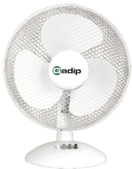 Gadip Lucas Ventilatore da Tavolo 35W, Ventilatore 30 cm con 3 Velocità, Ventola da Scrivania con 3 Pale in PP, Testa Inclinabile, Griglia a Nido d’Ape, Ventilatore per Casa e Ufficio, Bianco