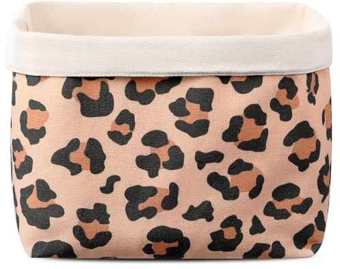 Xuniea Cesta de Pan Regalo para Amiga Abuela Cesta de Regalo(Patrón de Leopardo,Simple)