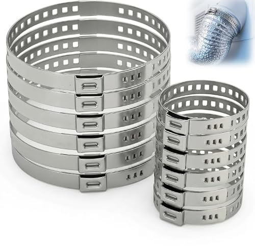 12 Stück CV Achsmanschetten Schellen Set Edelstahl, Antriebswellenmanschette Klemmen 25-50mm 50-120mm, Schlauchschellen Rostfrei Wasserdicht,Universell Für Auto Antriebswelle Reparatur Wartung Zubehör