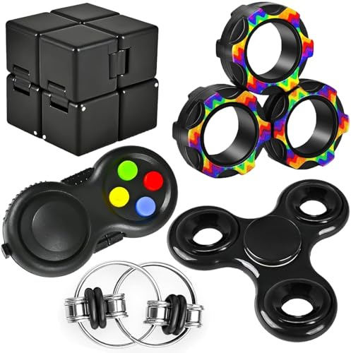 5 Piezas Juguetes Fidget Set, Juguete Antiestrés, Juguete Sensorial Anti Estrés para Niños Adultos, Stress Relief Toys, Aliviar El Estrés Y La Irritabilidad, para Niños y Adultos En El Aula De Oficina