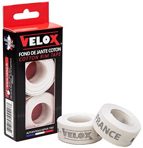 Velox F222K00 Jante Cotton Tape 22mm Cotton Rim Tape - White, 22mm x 2m