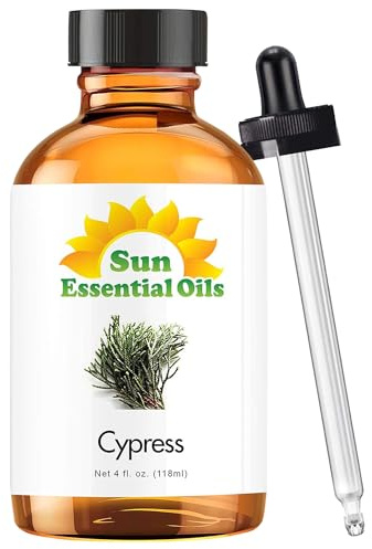 Sun Essential Oils 4oz - Cypress Essential Oil - 4 Fluid Ounces - Cypress Oil