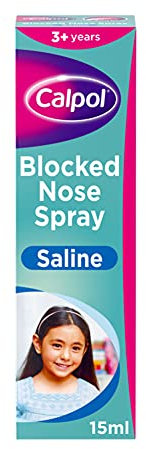 Calpol Saline Nasal Spray (Pack of 1), Natural Congestion Relief from Cold & Flu, Sinusitis, Allergies and Hayfever, Blocked Nose Relief for Children from 3+ Years, Helps to Wash Away Built-Up Mucus