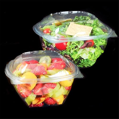 Insalatiera Con Coperchio - 375 Ml. Ø 12X7,7 Cm Trasparente Pet - 100 Unità