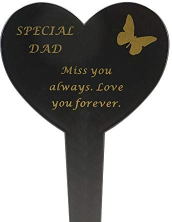 Special Dad Memorial Heart Remembrance Verse Ground Stake