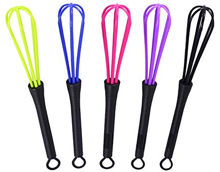 ANGGREK 5-Piece Plastic Hair Salon Hair Dye Cream Whisk Kitchen Balloon Mixer Tool