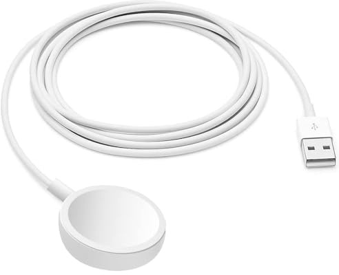 CUDPO Watch Charger iwatch charger[apple MFi Certified] Fast Wireless Magnetic Wireless Charging Cable Charging Cord Compatible w/ Apple Watch Series 8 7 6 5 4 3 2 SE Ultra,38/40/42/44mm, White