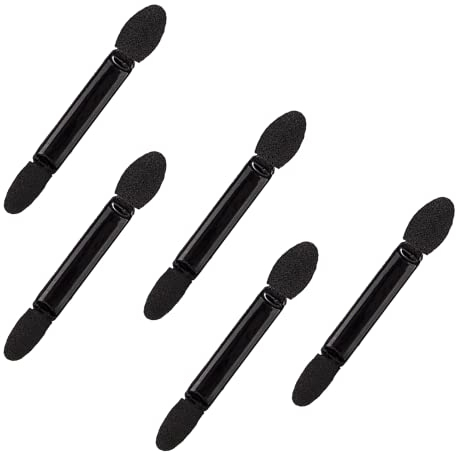 Applicatore Ombretto, 5 Pcs Pennello per Ombretto in Spugna, Applicatore per Trucco Ovale, Professionale Doppia Testa Ombretto Spazzole, con Punta in Spugna, per Donne e Ragazze Applicazione di Trucco