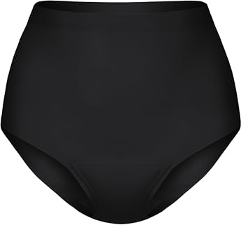 KNIX Super Leakproof High Rise Underwear - Period Underwear for Women - Machine Washable, Reusable - Black, Large (1 Pack)