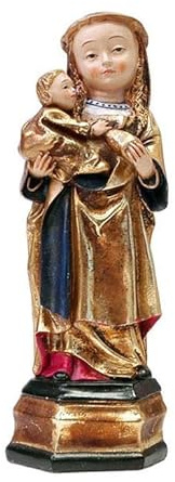 DRW Figura Virgen Bien Aparecida Resina Pintada a Mano 21 cm