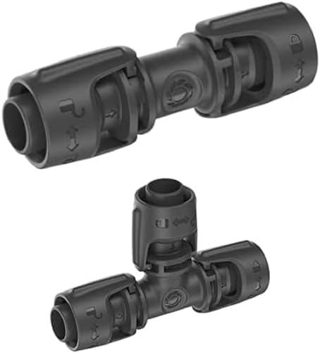 Micro-Drip-System Verbinder 13 mm (1/2 Zoll): Verbindungsstück für Rohrverlängerung des Verlege- und Tropfrohrs(13203-20) + Micro-Drip-System T-Stück 13 mm (1/2 Zoll)(13201-20)