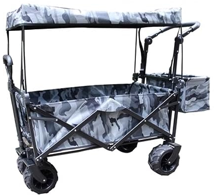 ANIIC Bollerwagen Faltbar Gartenwagen Zusammenklappbarer Wagen Mit Wagenrädern, Tragbar, Zusammenklappbar, Verstellbare Griffe, Strand, Garten, Sport Handwagen Strandwagen (Color : B)