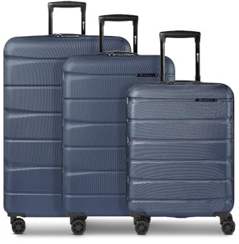 Franky Koffer-Set 3-teilig für Damen und Herren | Reise-Trolleys 51 x 30 x 76 cm aus hochwertigem, stoßfestem ABS Material | Erweiterbar & Teleskopgriff | Munich 4.0 Serie