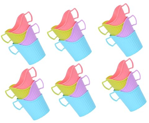 COLLBATH Pezzi Portabicchieri Isolante in Plastica Per Tazze E Bicchieri - Protezione Termica Design Creativo Ideale Per Feste E Occasioni Speciali