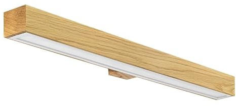 LED Wood Spiegelleuchte Bad aus Eichenholz 90 cm - Handgefertigte Wandleuchte Innen Holz - Wandlampe Badezimmer, Schlafzimmer und Flur - Spiegel Lampe Wand 36 W 2500 Lm Neutralweiß Licht 4000 K