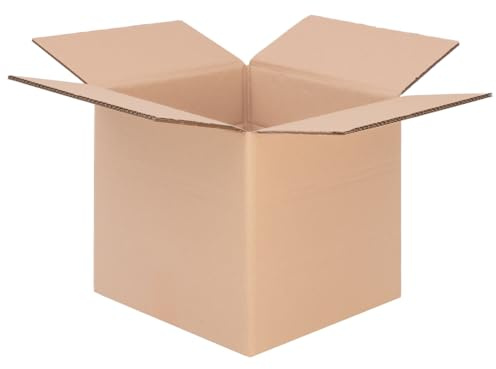 verpacking 20 vikbara kartonger – 300 x 300 x 300 mm i variabel höjd – brun (innermått 295 x 295 x 285 mm) – KK 41 – dubbel spline – DHL DPD GLS Hermes fraktkartong