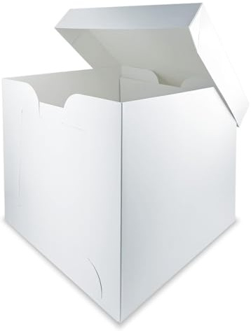 Tall White Cake Box 14 x 14 x 12 Pack of 5