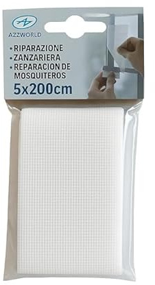 A2ZWORLD Nastro Ripara Zanzariere Adesivo, Nastro Adesivo di Riparazione per Zanzariere (Bianco, 50mmX2mt)