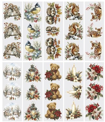 Ideen mit Herz | Transparent-Sticker | Aufkleber | Weihnachten & Winter | verschiedene Designs, 10 cm x 30 cm, 10 Bogen (Winterzeit)