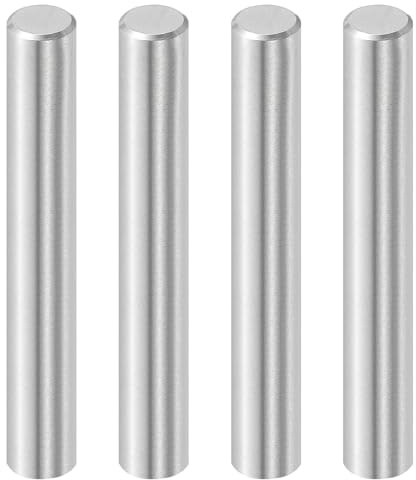 QUARKZMAN 4 Pz 10 mm x 65 mm perni cilindrici perni di legno tono argento | acciaio inossidabile 316L, supporto mensola perno perno asta fissare elementi mensola