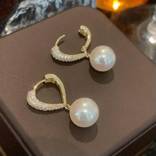 Wunderschöne 18 Karat Gelbgold plattierte Tropfenohrringe mit Zirkonia für Damen, EIN Paar, Gold