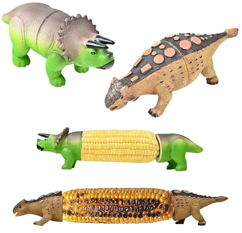 Corn Holders for Corn On The Cob – Unique Dinosaur Corn Cob Holder for BBQ Cooking, 2025 Cute Dino with Stainless Steel Prongs, Reusable and Easy to Clean