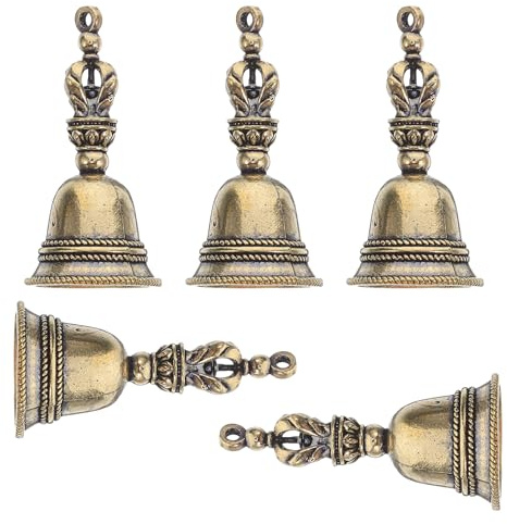 HAMPPLIES Llavero Colgante Cascabeles de Latón Estilo Vintage, Campanas Resistentes para Decoración de Escritorio y Uso Prolongado en Hogar