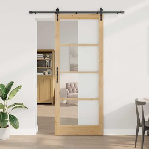 Falttüre Innentüren für Hause,Schiebetür Braun 83 x 232 cm Holz und Metall,Haustüren für Wohnzimmer,Küche,Badezimmer