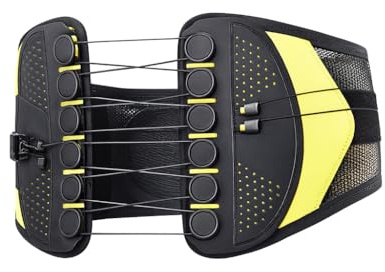FANZTOOL Rückenstützgürtel mit 80° Vorgeformtem Winkel, Atmungsaktive Lendenwirbelstütze, Ergonomisch, Flexibel – Besonders geeignet bei stärkerem Bauchumfang, Angenehm zu Tragen