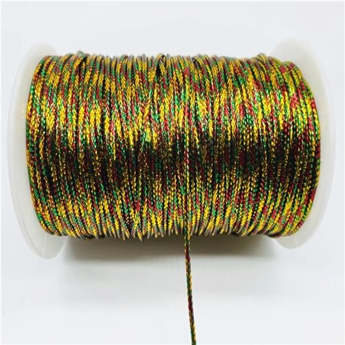 PBDEIOEOE Hilo de algodón, Cordel de Colores, Macramé Multicolor de 1 mm, 10 Yardas for Hacer Joyas, Pulseras artesanales(3)