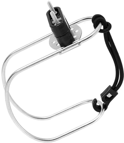 Angoily Stainless Steel Lifebuoy Holder Bracket for Horseshoe Lifebuoy and Swimming Ring, Simple to Install, Safe and Sturdy Black Plastic, for Marine Yacht and Swimming Ring Storage