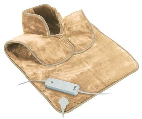 TM Electron TMHEP113 Almohadilla Eléctrica lavable tamaño XXL para Cuello y Espalda, 100W de pontencia con 3 niveles de temperatura y autoapagado, 90x60cm