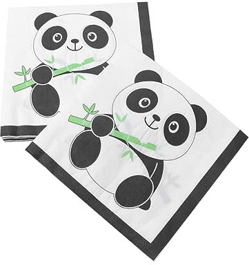 GLEAVI 40stücke Teiliges Panda-servietten Lustige Papiertücher Für Partys Feiern Und Täglichen Gebrauch Mit Einzigartigem Druckdesign Und Hoher Saugfähigkeit