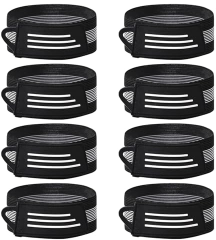 SUCHUANGUANG 8 pcs Vélos Cheville Jambe Sangle Pantalon Bandes Clip Sangle Poignet Cheville Lier Bandes Bras Réglable Cyclisme Pantalon Sangle