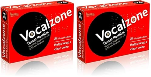Vocalzone 24 Throat Lozenges Vocal Care (Pack of 2)