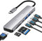 7 en 1 Hub USB-C, Adaptateur USB-C vers HDMI 4K, PD 100 W,Lecteur de Cartes SD/TF,Port USB 3.0 & 2.0, Port Données USB-c,HUB Multiport Type C Compatible avec i-Phone 15/16,MacBook Pro/Air, Dell XPS